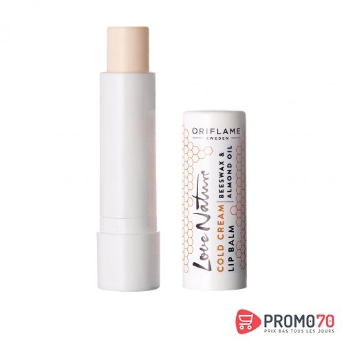 Baume à lèvres love nature cold cream à l'huile d'amande 