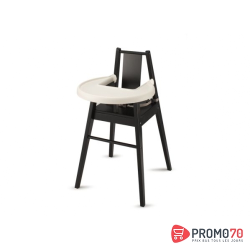 Bl??mes chaise haute avec tablette, noir