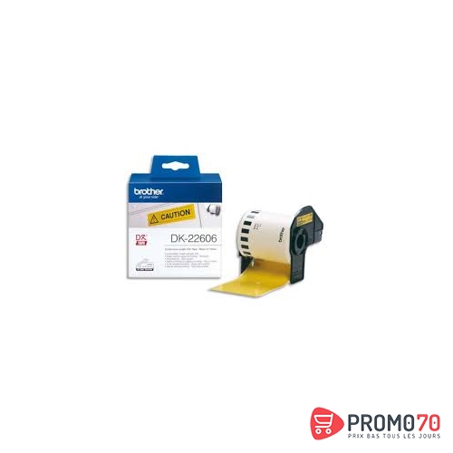 Brother ruban noir - blanc 62mm papier adhesif