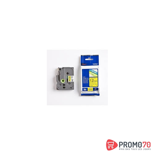 Brother ruban noir - jaune 12mm