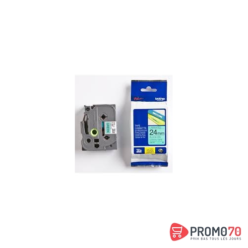 Brother ruban noir - vert 24mm