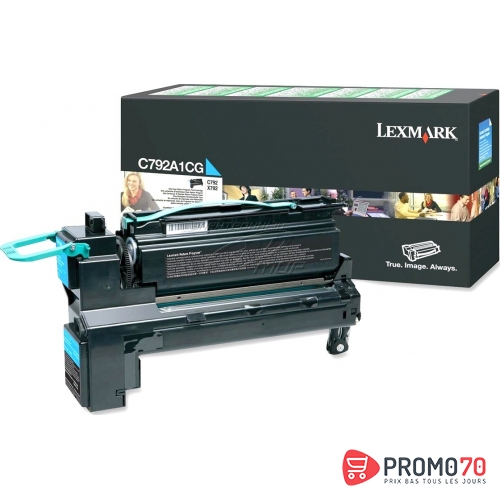 C792, x792 cartouche de toner return program cyan (6k)