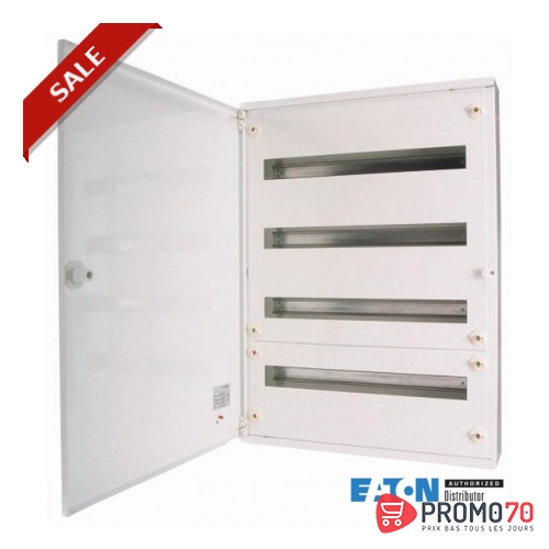 Coffret à monter en saillie complet; blanc; 24 pe par rangée; 4 rangées