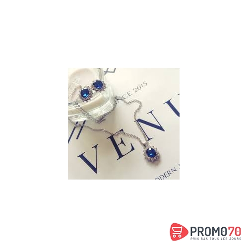 Collier boucles swistra bleu