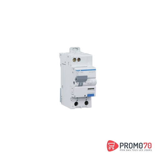 Disjoncteur modulaire 1p+n c 25a 10ka diff ac 30ma