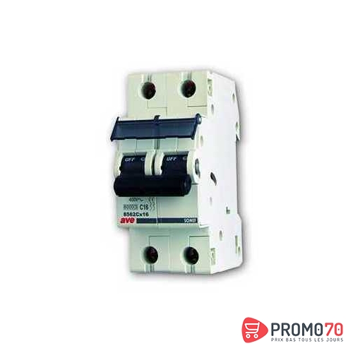 Disjoncteur modulaire 2p c 32a 6ka