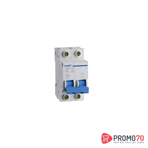 Disjoncteur modulaire 2p courbe c 10a 4,5ka