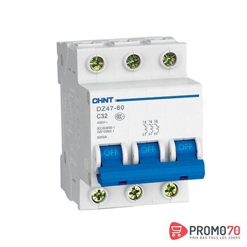 Disjoncteur modulaire 3p c 20a 6ka