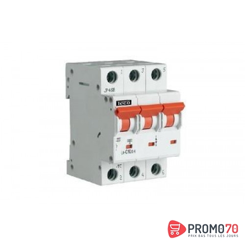 Disjoncteur modulaire 3p courbe c 6a 4,5ka