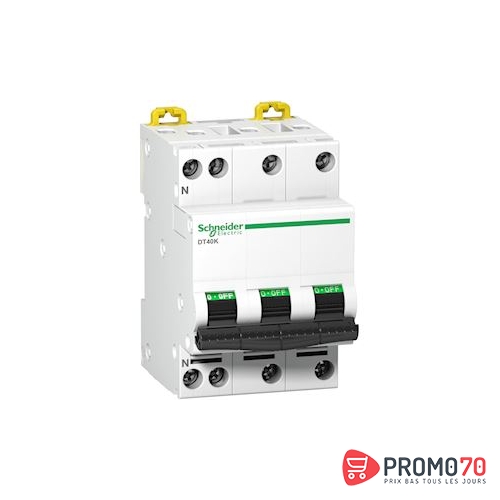 Disjoncteur modulaire 3p+n courbe c 40a 4,5ka