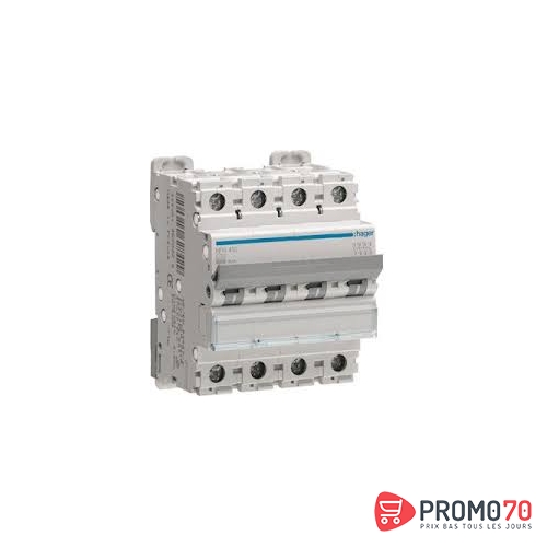 Disjoncteur modulaire 4p courbe c 25a 4,5ka