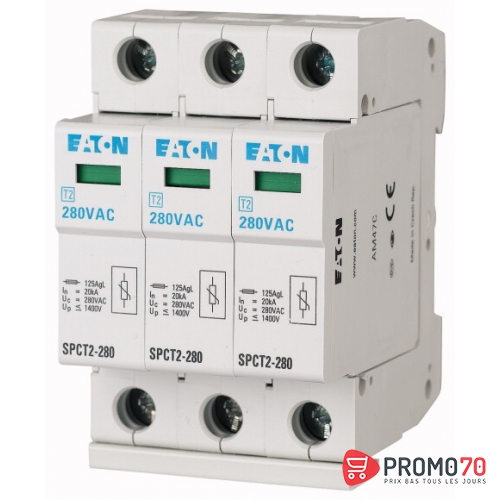 Eaton parafoudres débrochables, 3p, 385vac, 3x20ka