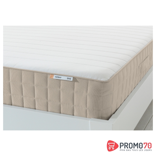 Hafslo matelas à ressorts, ferme, beige