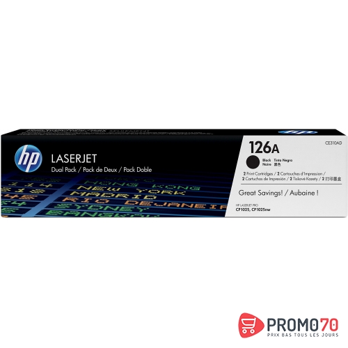 Hp 126a 2-pack black original laserjet toner cartridges
