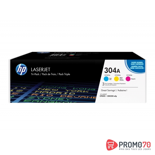 Hp 304a 3-pack cyan/magenta/yellow original