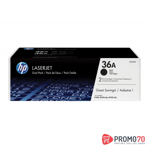 Hp 36a 2-pack black original laserjet toner cartridges