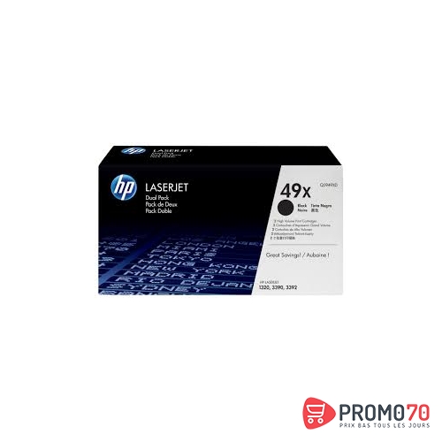 Hp 49x 2-pack high yield black original laserjet toner cartridges