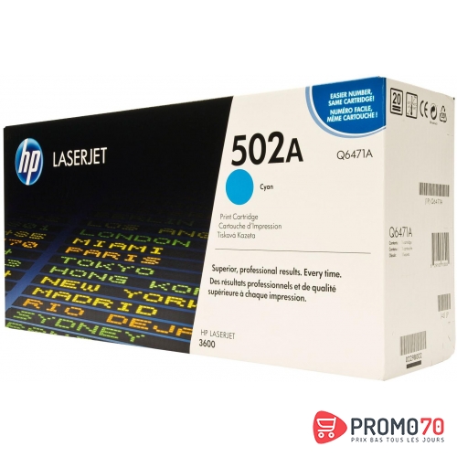 Hp 502a cyan original laserjet toner cartridge