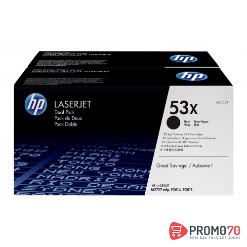 Hp 53x 2-pack high yield black original