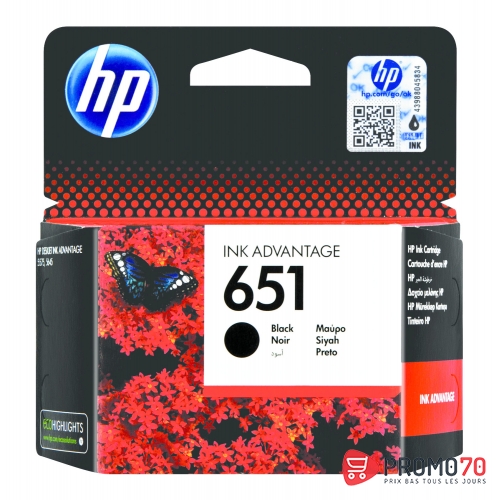 Hp 651 black original ink advantage cartridge