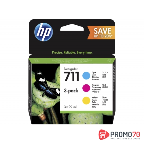 Hp 711 3-pack 29-ml cyan designjet ink cartridges