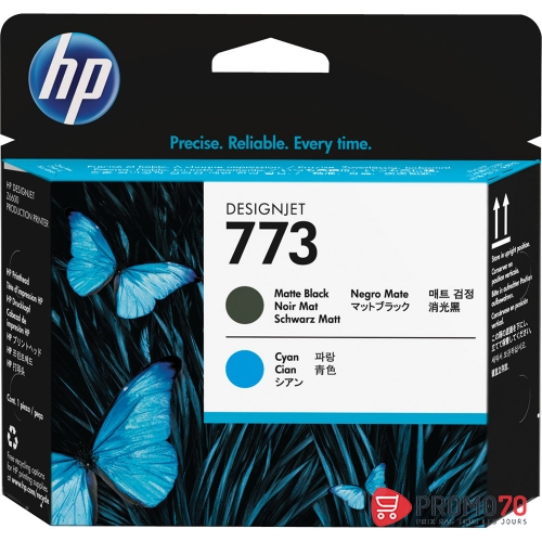 Hp 773 matte black/cyan designjet printhead