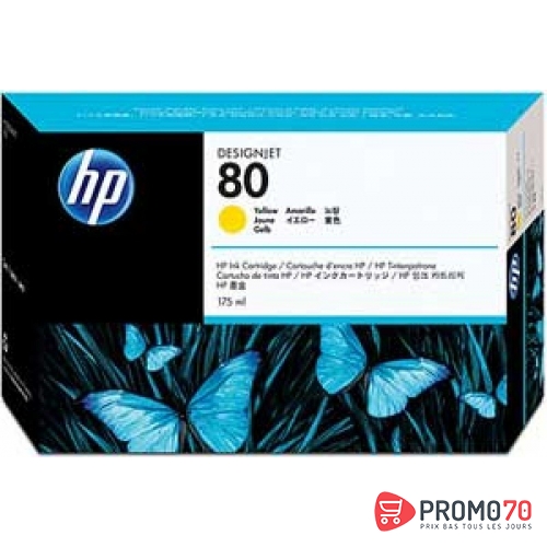 Hp 80 175-ml yellow designjet ink cartridge