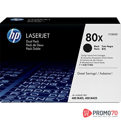 Hp 80x 2-pack high yield black original laserjet toner cartridges
