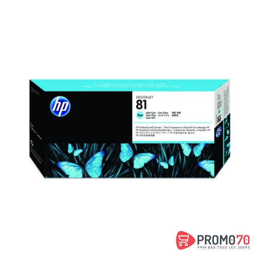 Hp 81 cyan designjet dye printhead and printhead cleaner