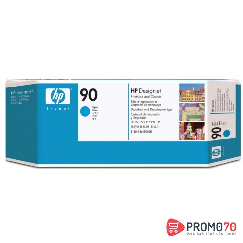 Hp 90 cyan designjet printhead and printhead cleaner