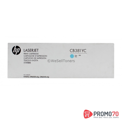 Hp cb381yc cyan optimized contract original laserjet toner cartridge