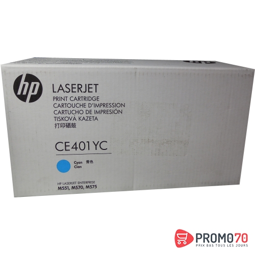 Hp ce401yc cyan optimized contract original laserjet toner cartridge