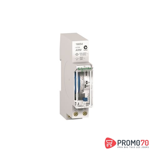 Interrupteur horaire analogique programmation journalière avec intervalle de programmation 15min, 1f, sans réserve de marche