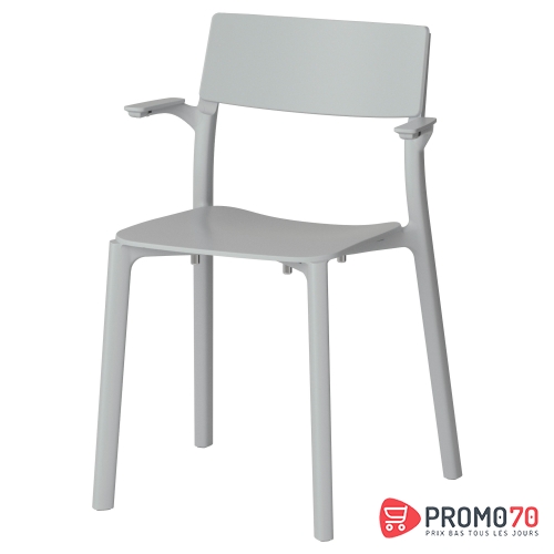Janinge chaise avec accoudoirs, gris