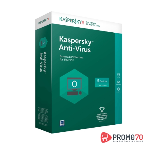 Kaspersky antivirus 2019 3 postes /1 an