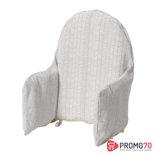 Kl??mmig coussin d'appui et housse, gris, jaune