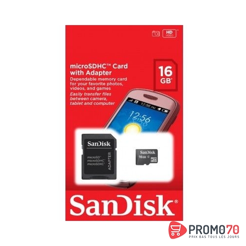 Micro sdhd card with adapter 16gb