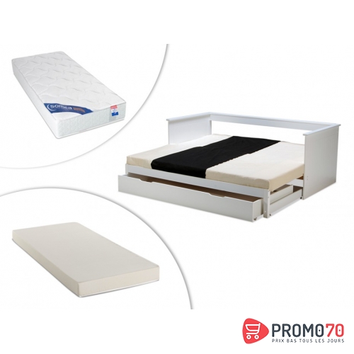 ??rje cadre de lit avec rangement, bomstad blanc