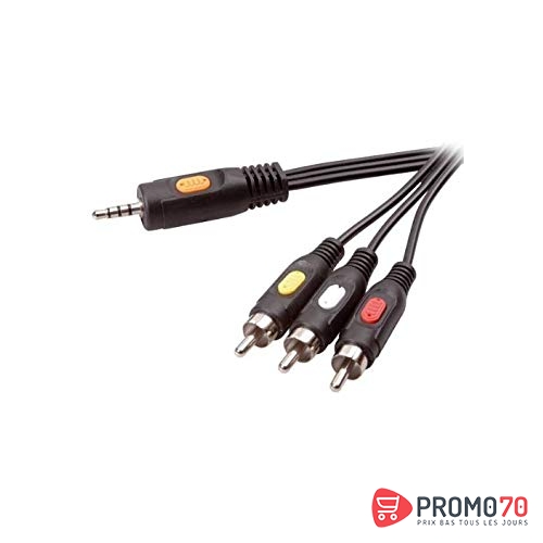 Stereo video cable      3x rca m - 3x rca m 2.0m