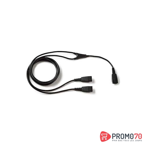 Supervisor y-cord, qd to 2x qd, cord for coachings, hearing and speaking possible at both ends