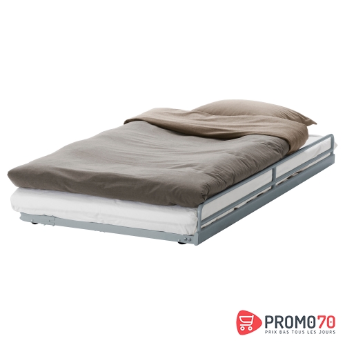 Sv??rta lit tiroir, couleur argentée