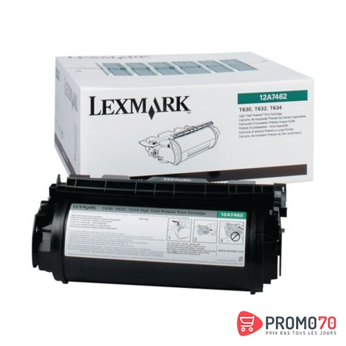 T630, t632, t634 cartouche de toner return program noir (5k)