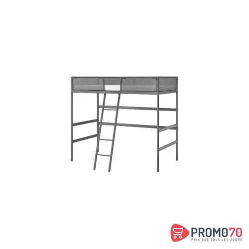 Tuffing cadre lit mezzanine, gris foncé