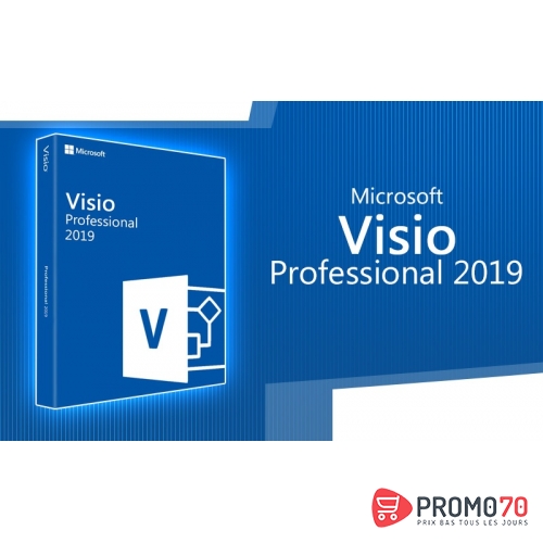 Visio pro 2019 32/64 french africa/caribbean only em dvd