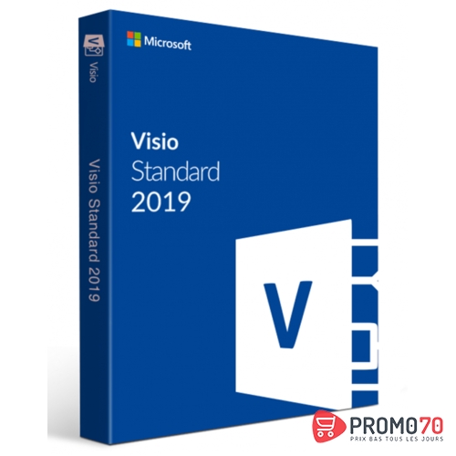 Visio std 2019 32/64 french africa/caribbean only em dvd